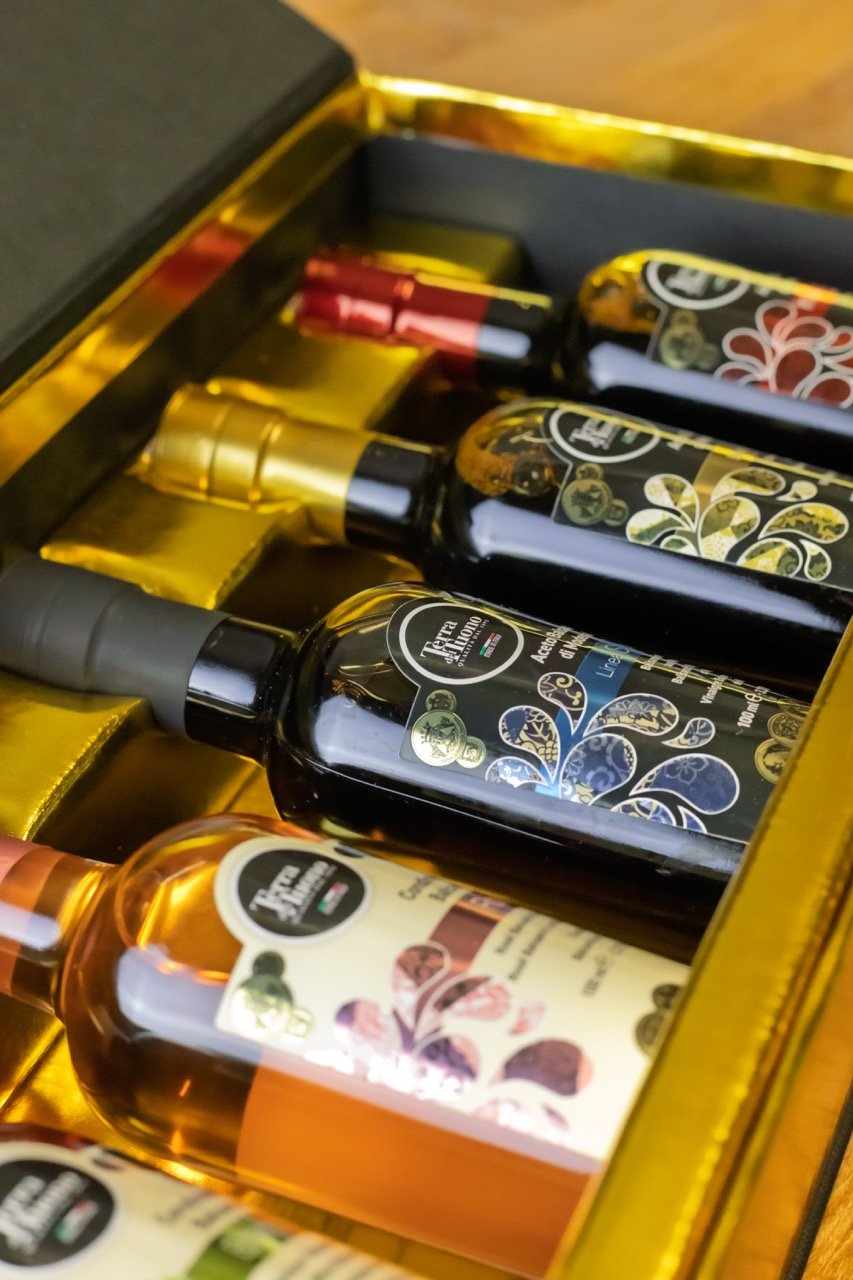 A display of various deli products.